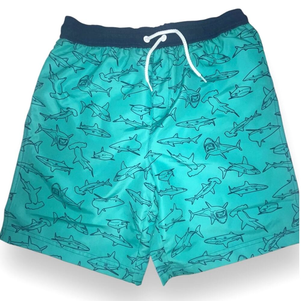 Tommy Bahama Kids Swim Trunks With Shark Print | Big Boys XL (14) Blue NWT - Picture 3 of 11
